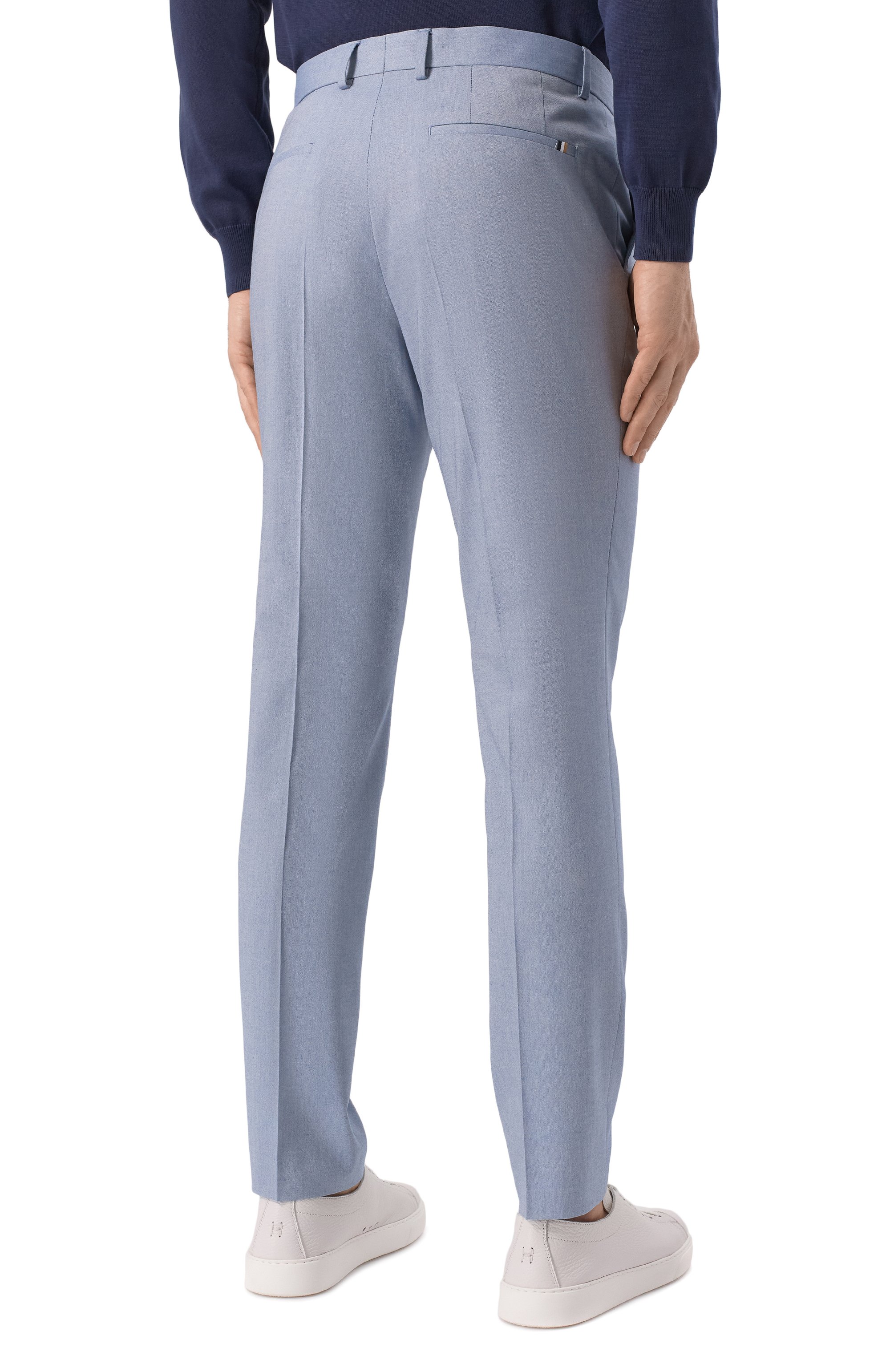 Брюки из хлопка и вискозы BOSS, арт. 50540837, фото 4