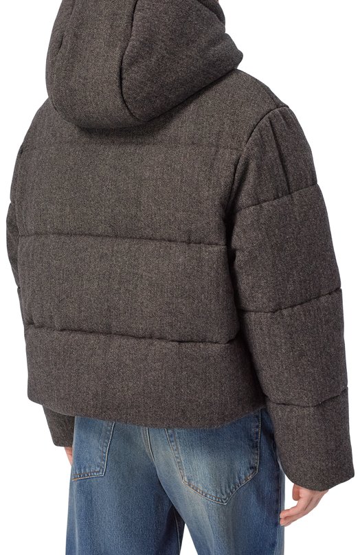 Шерстяной пуховик The Kooples FD0U31003K Серый  FD0U31003K Фото 4