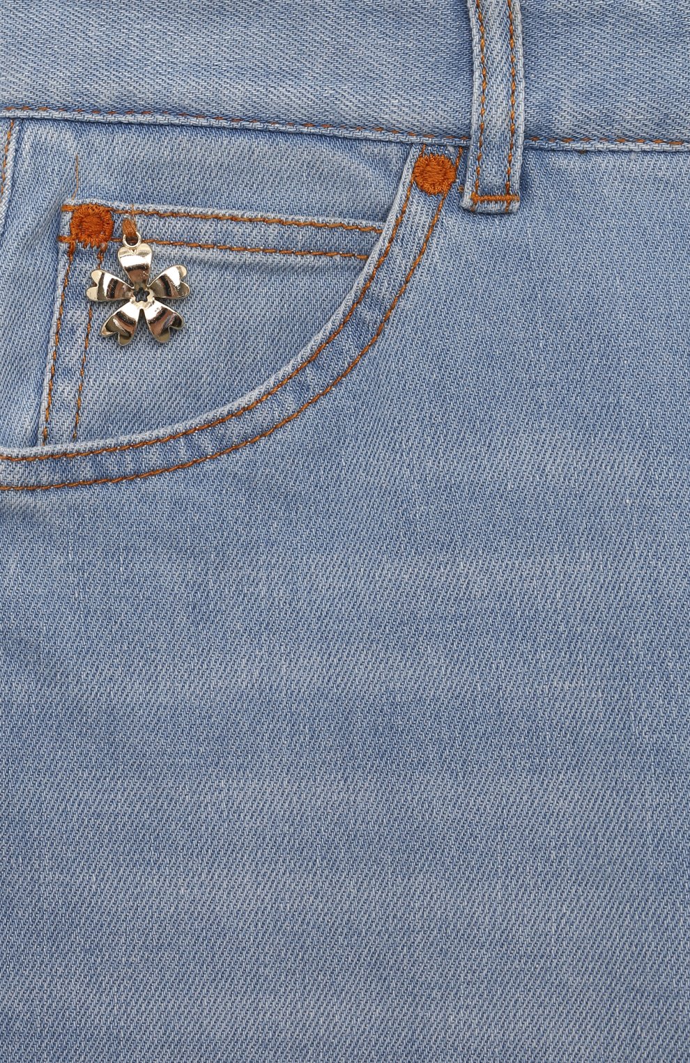 Джинсы CHLOÉ голубого цвета по цене 17300 руб., арт. C20082/6A-12A, фото 3 Джинсы CHLOÉ, арт. C20082/6A-12A, фото 3