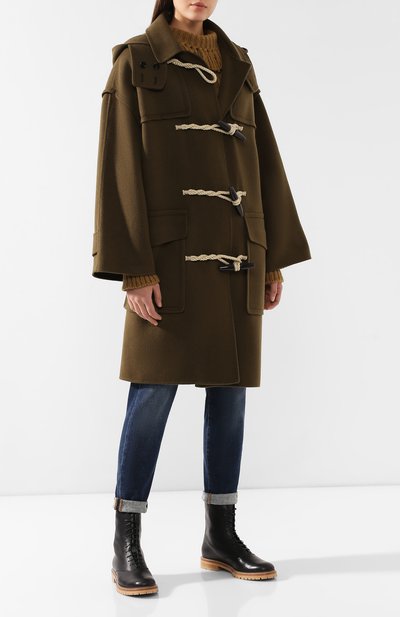 Кашемировое пальто BOTTEGA VENETA зеленого цвета по цене 675000 руб., арт. 545160/VD0D2, фото 2 Кашемировое пальто BOTTEGA VENETA, арт. 545160/VD0D2, фото 2