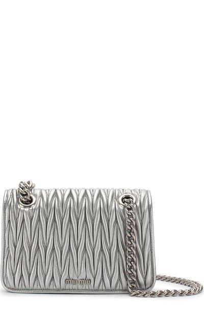 Кожаная сумка на цепочке MIU MIU, арт. 5BD023-N88-F0135-OOO, фото 4