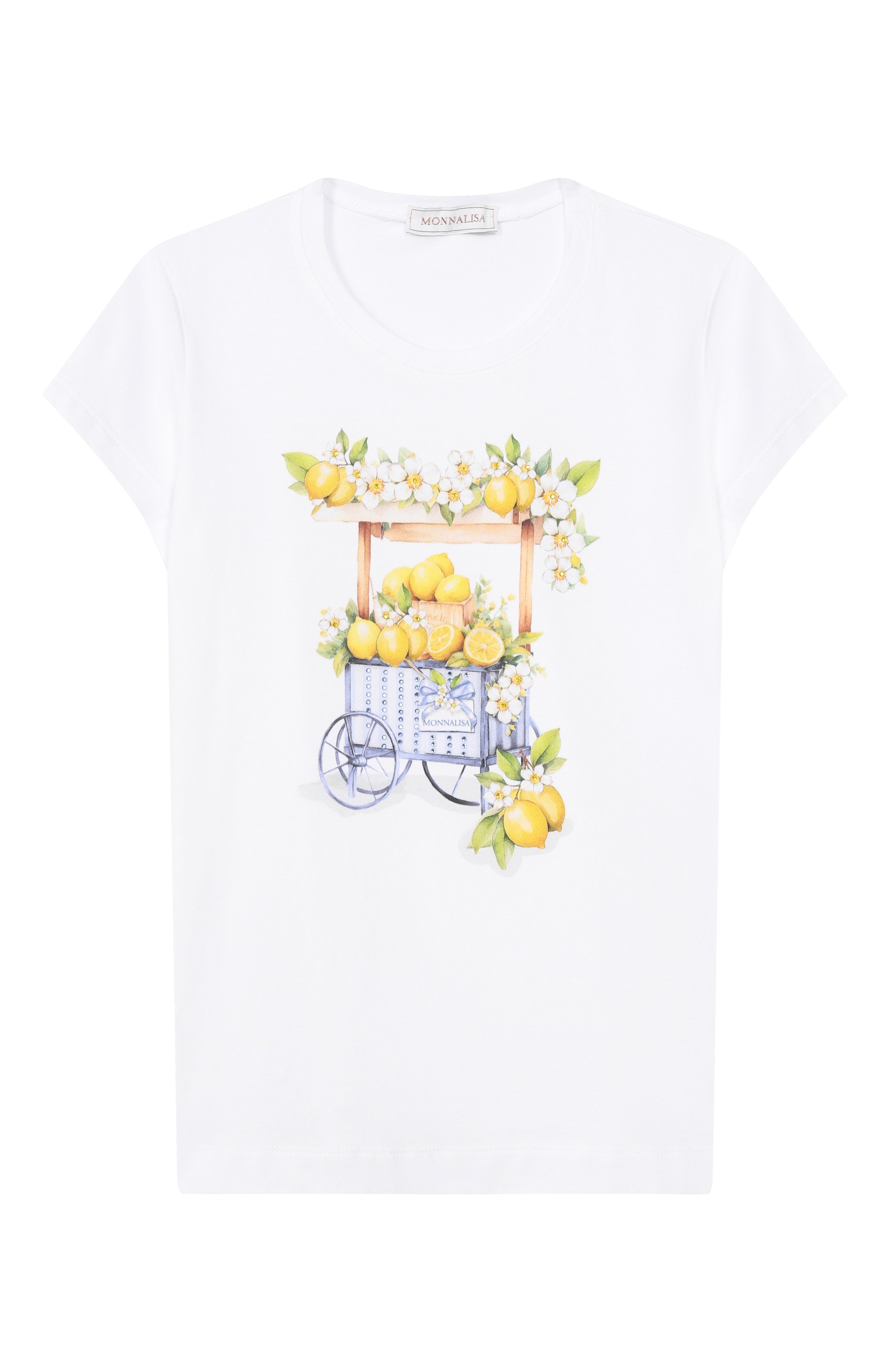 Хлопковая футболка MONNALISA, арт. 11G624, фото 1