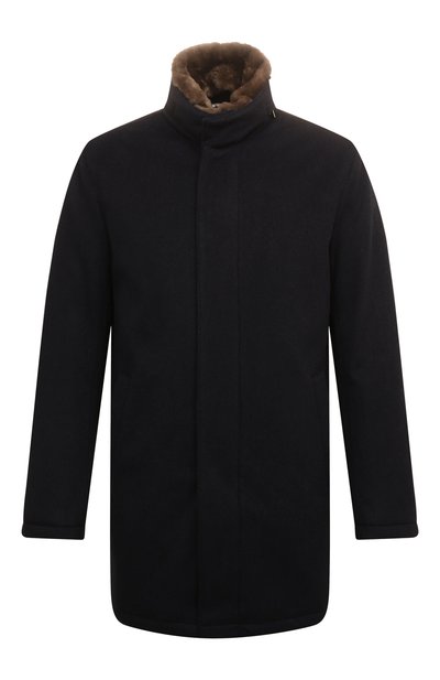 Мужская шерстяная куртка с меховой отделкой ANDREA CAMPAGNA, арт. C0NN0R/052592CQ_SET