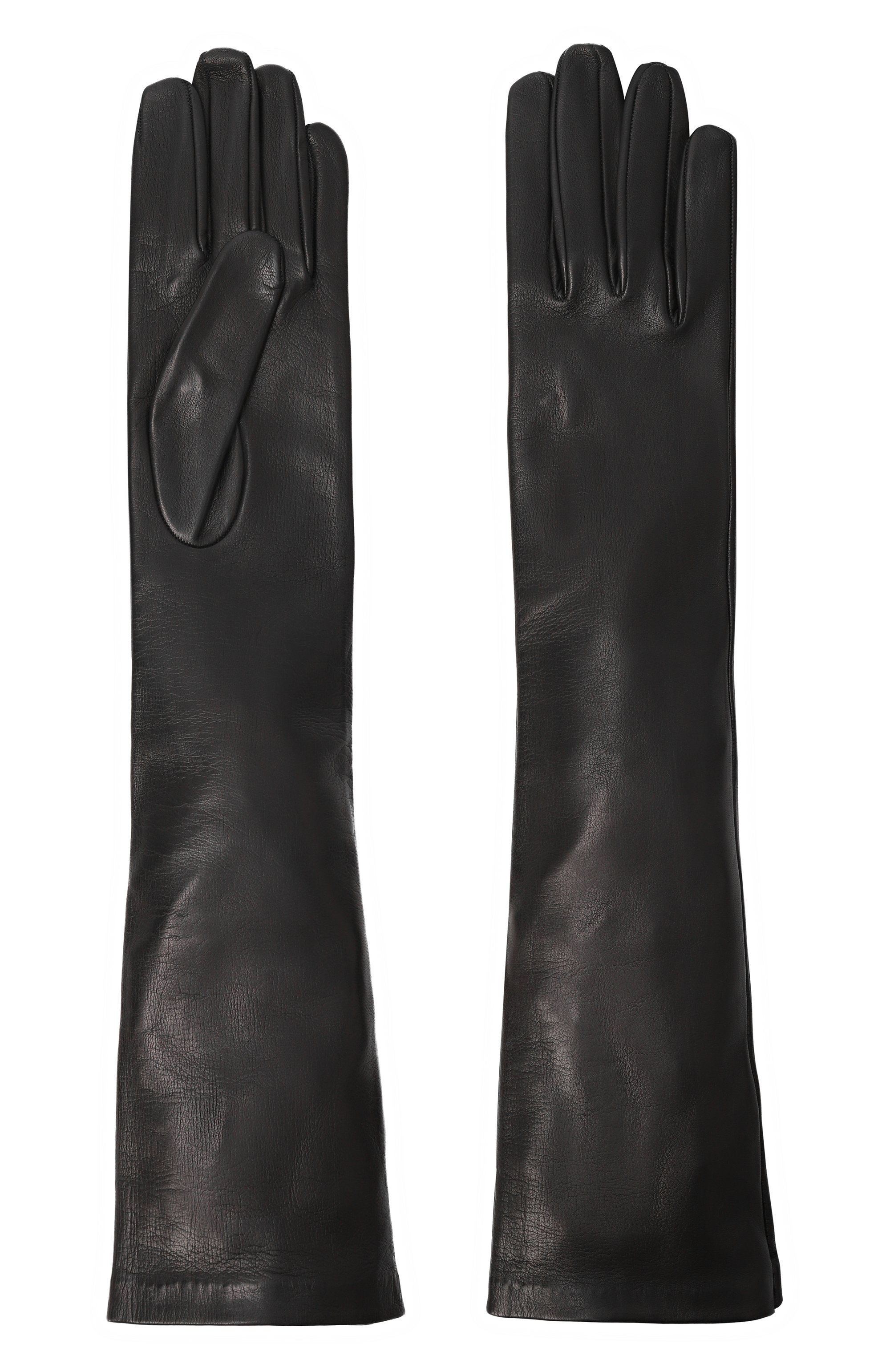 Кожаные перчатки MVST черного цвета по цене 52550 руб., арт. SG12/301/B 10BT 4010/NAPPA SILK LINED, фото 2 Кожаные перчатки MVST, арт. SG12/301/B 10BT 4010/NAPPA SILK LINED, фото 2