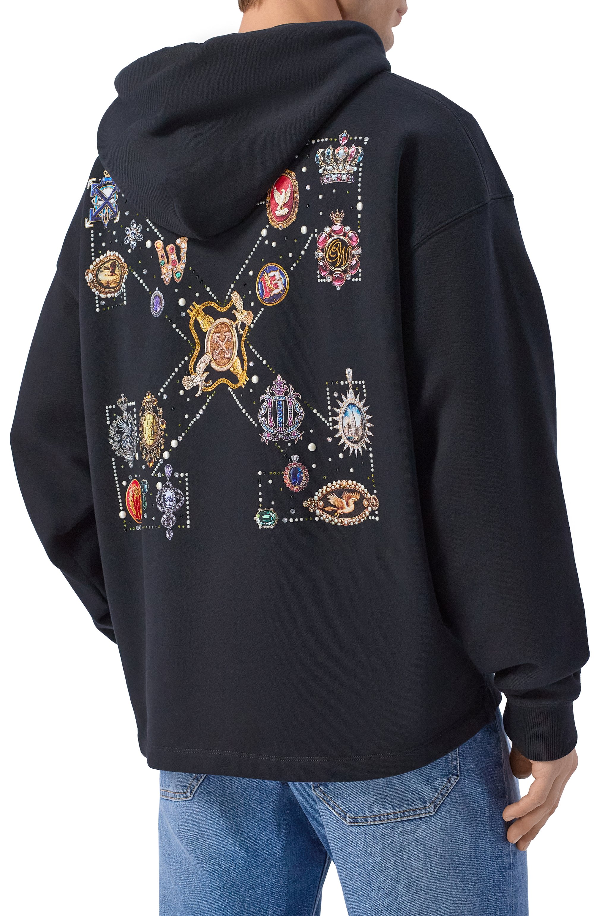 Хлопковое худи OFF-WHITE, арт. 0MBB12MS26FLE002, фото 4