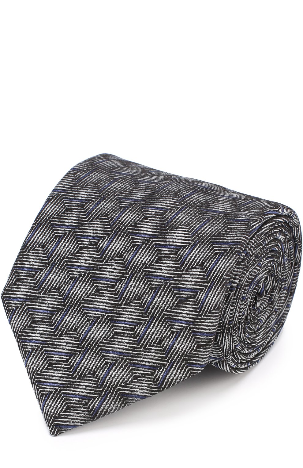 Шелковый галстук с узором LANVIN серого цвета по цене 13300 руб., арт. 3403/TIE, фото 1 Шелковый галстук с узором LANVIN, арт. 3403/TIE, фото 1