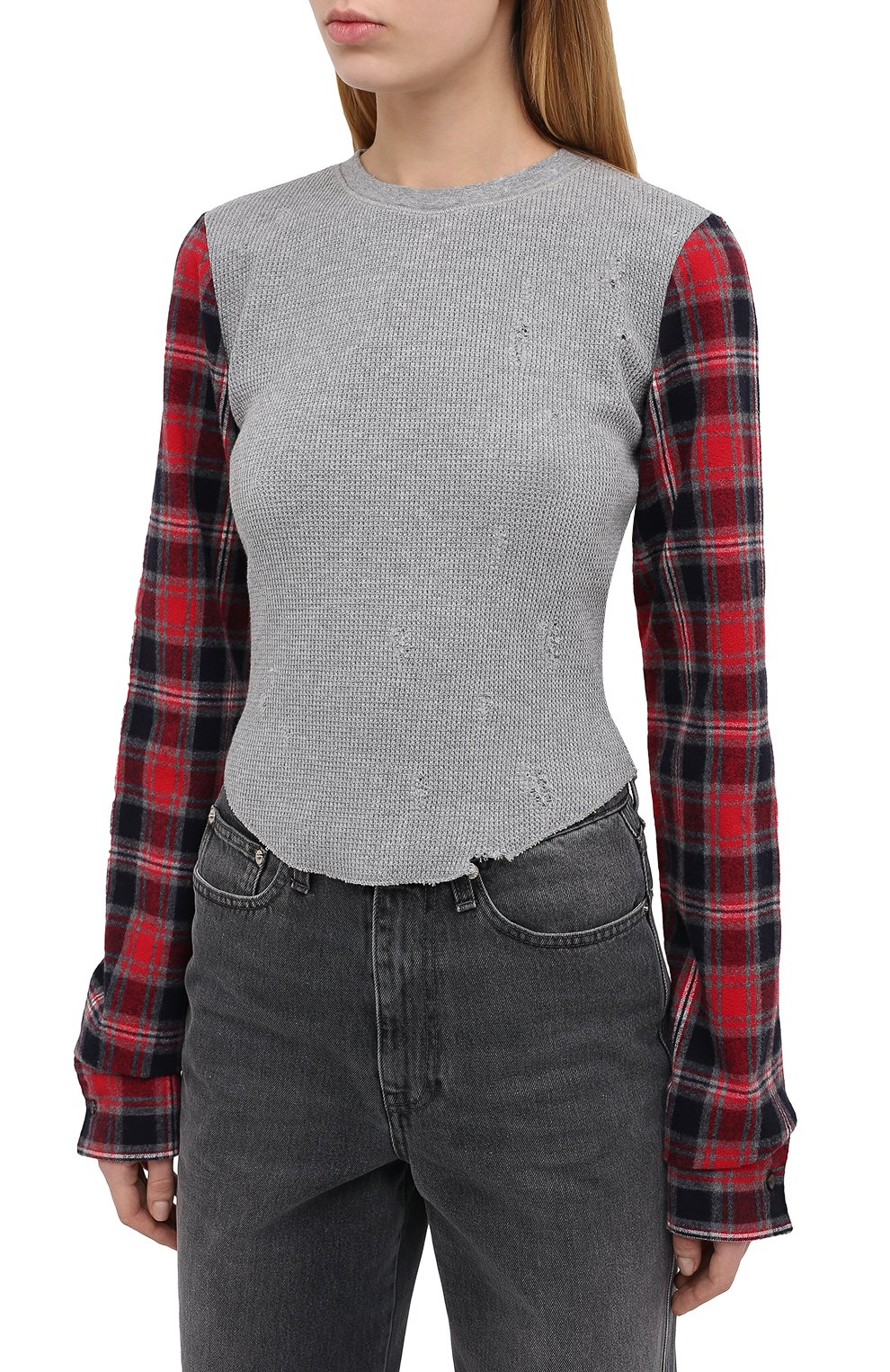 Хлопковый пуловер DSQUARED2 серого цвета по цене 36100 руб., арт. S72GD0261/STJ302, фото 3 Хлопковый пуловер DSQUARED2, арт. S72GD0261/STJ302, фото 3