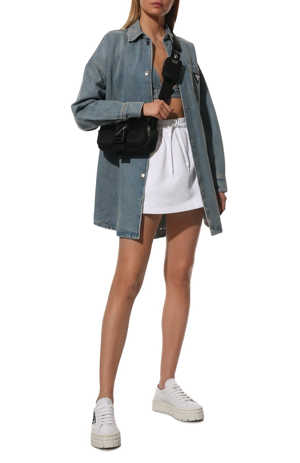 Текстильные кеды double wheel PRADA, арт. 1E260M-3LFX-F0009-050, фото 2