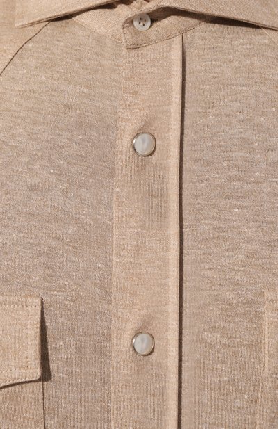 Рубашка изо льна и хлопка BRUNELLO CUCINELLI, арт. MW835B2289, фото 5