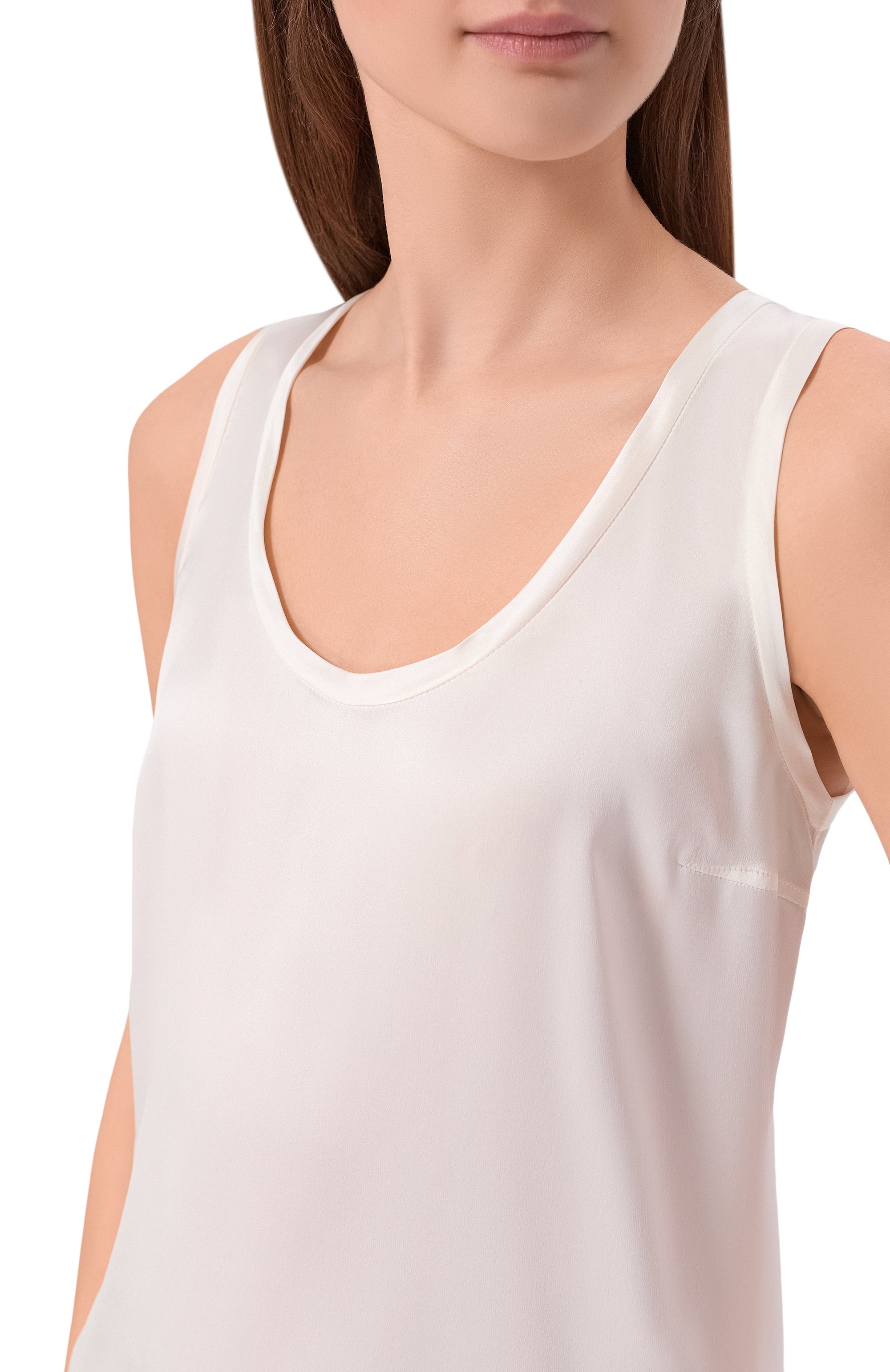 Атласный топ BRUNELLO CUCINELLI, арт. MPC59E0600, фото 5