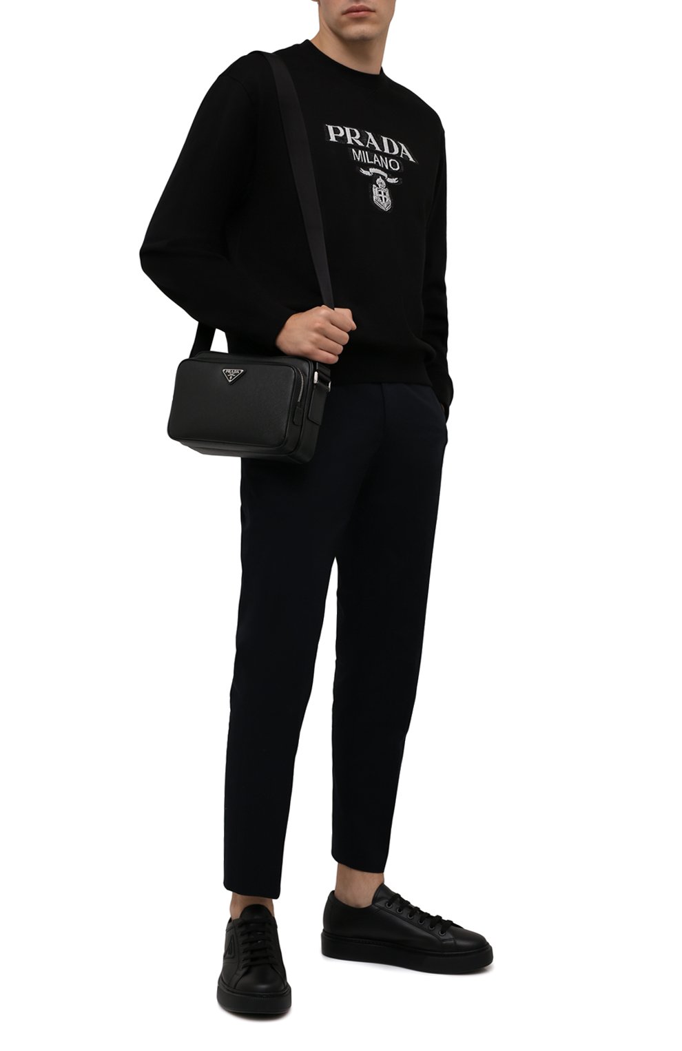 Кожаные кеды PRADA, арт. 4E3560-A21-F0002, фото 2