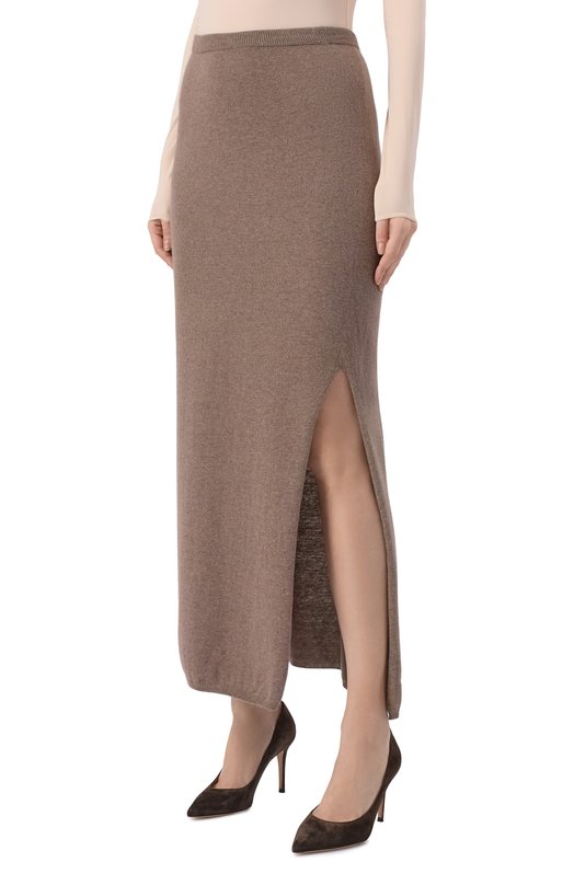 Юбка из шерсти и вискозы Pietro Brunelli G0B001/WS0011 Бежевый  G0B001/WS0011 Фото 3