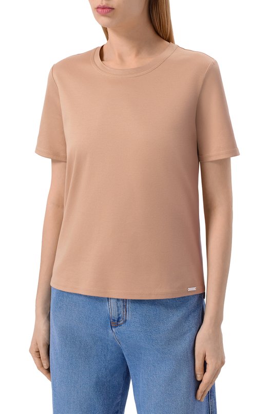 Хлопковая футболка Kiton D61449H0805104 Бежевый  D61449H0805104 Фото 3