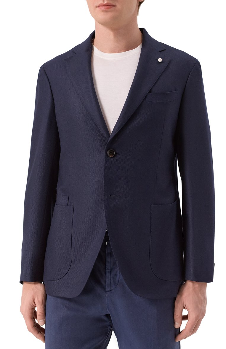 Пиджак из шерсти и шелка LUIGI BIANCHI, арт. 2564/52003, фото 5