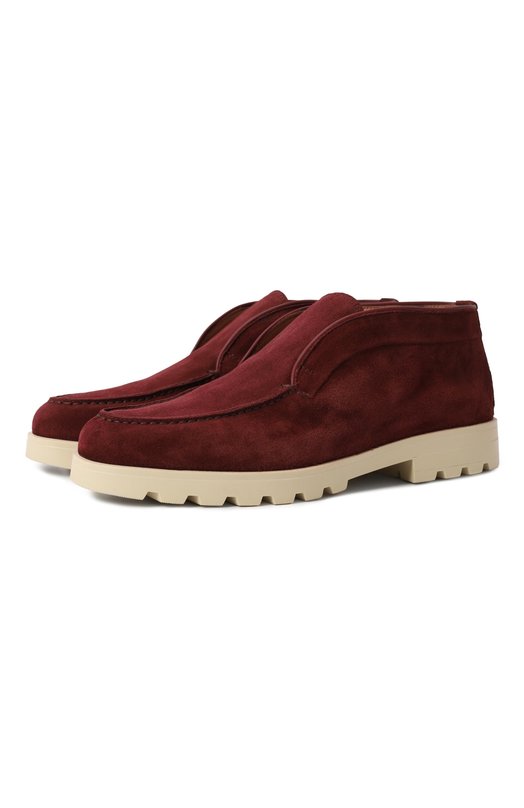 Замшевые ботинки Santoni WUYG58458TISNPYL Бордовый WUYG58458TISNPYL