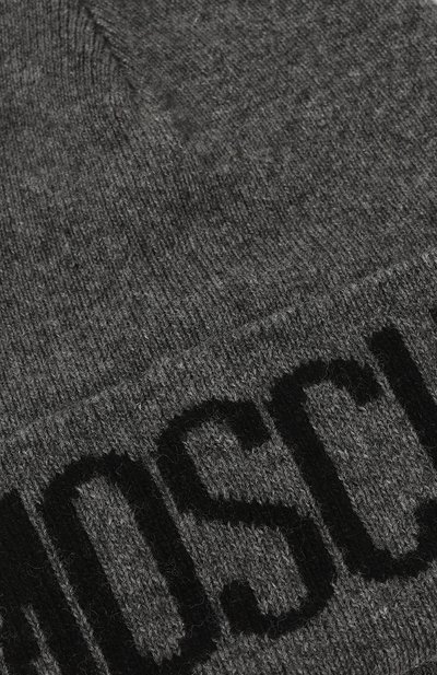 Шапка из вискозы и шерсти MOSCHINO серого цвета по цене 9895 руб., арт. 60091/M5672, фото 3 Шапка из вискозы и шерсти MOSCHINO, арт. 60091/M5672, фото 3