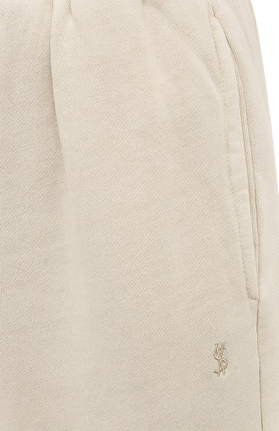 Хлопковые джоггеры KSUBI кремового цвета по цене 21550 руб., арт. 5000006417, фото 5 Хлопковые джоггеры KSUBI, арт. 5000006417, фото 5