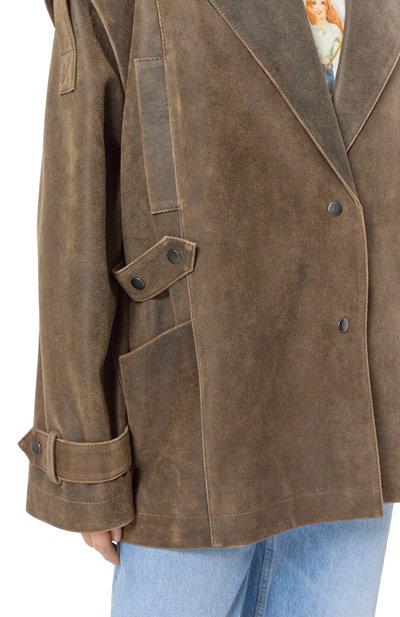 Кожаная куртка RUBAN коричневого цвета по цене 336730 руб., арт. RFW24/25-22.1.29.16, фото 5 Кожаная куртка RUBAN, арт. RFW24/25-22.1.29.16, фото 5