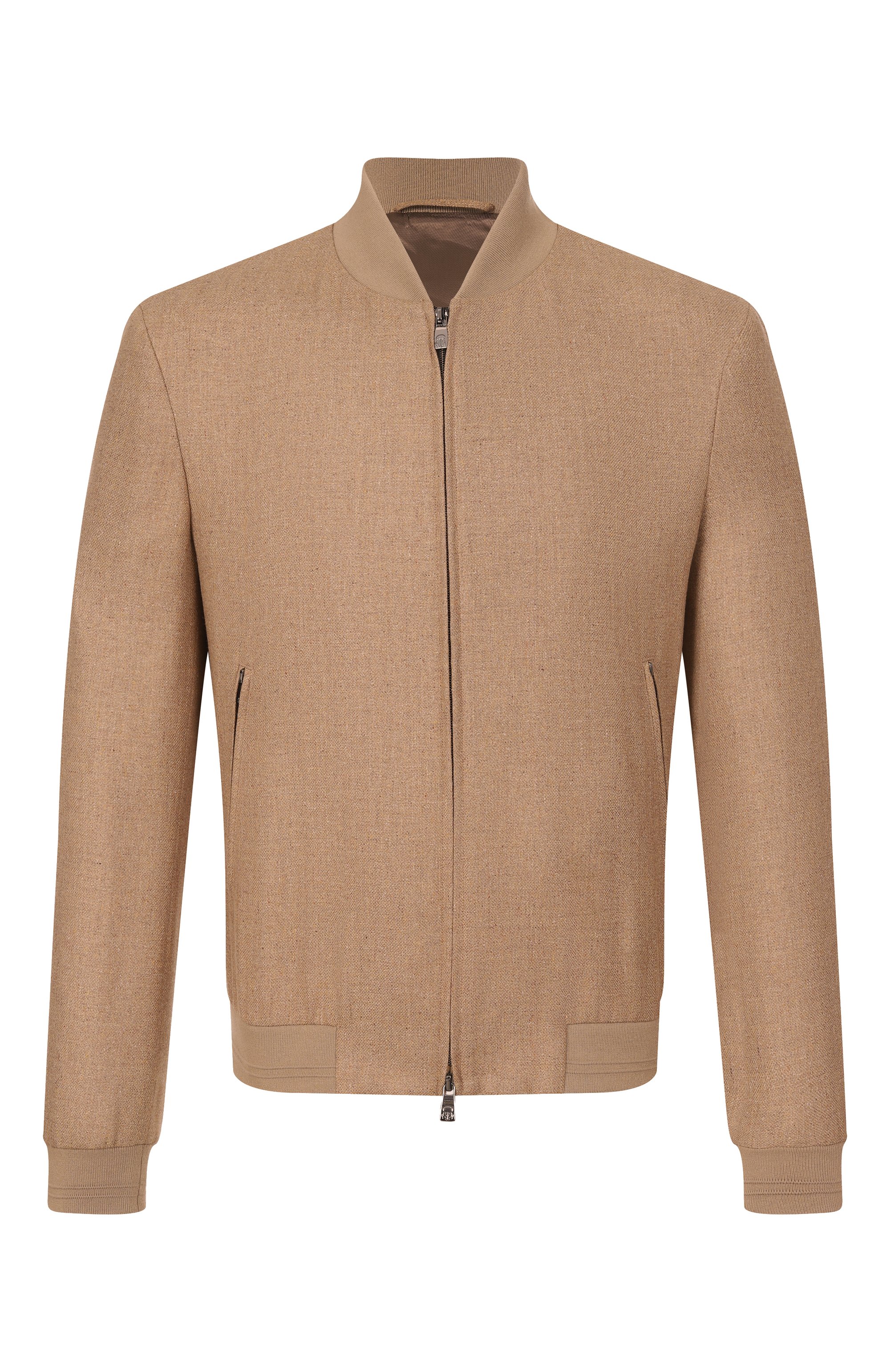 Бомбер из шелка и шерсти CORNELIANI бежевого цвета по цене 115500 руб., арт. 27L588/2718266, фото 1 Бомбер из шелка и шерсти CORNELIANI, арт. 27L588/2718266, фото 1