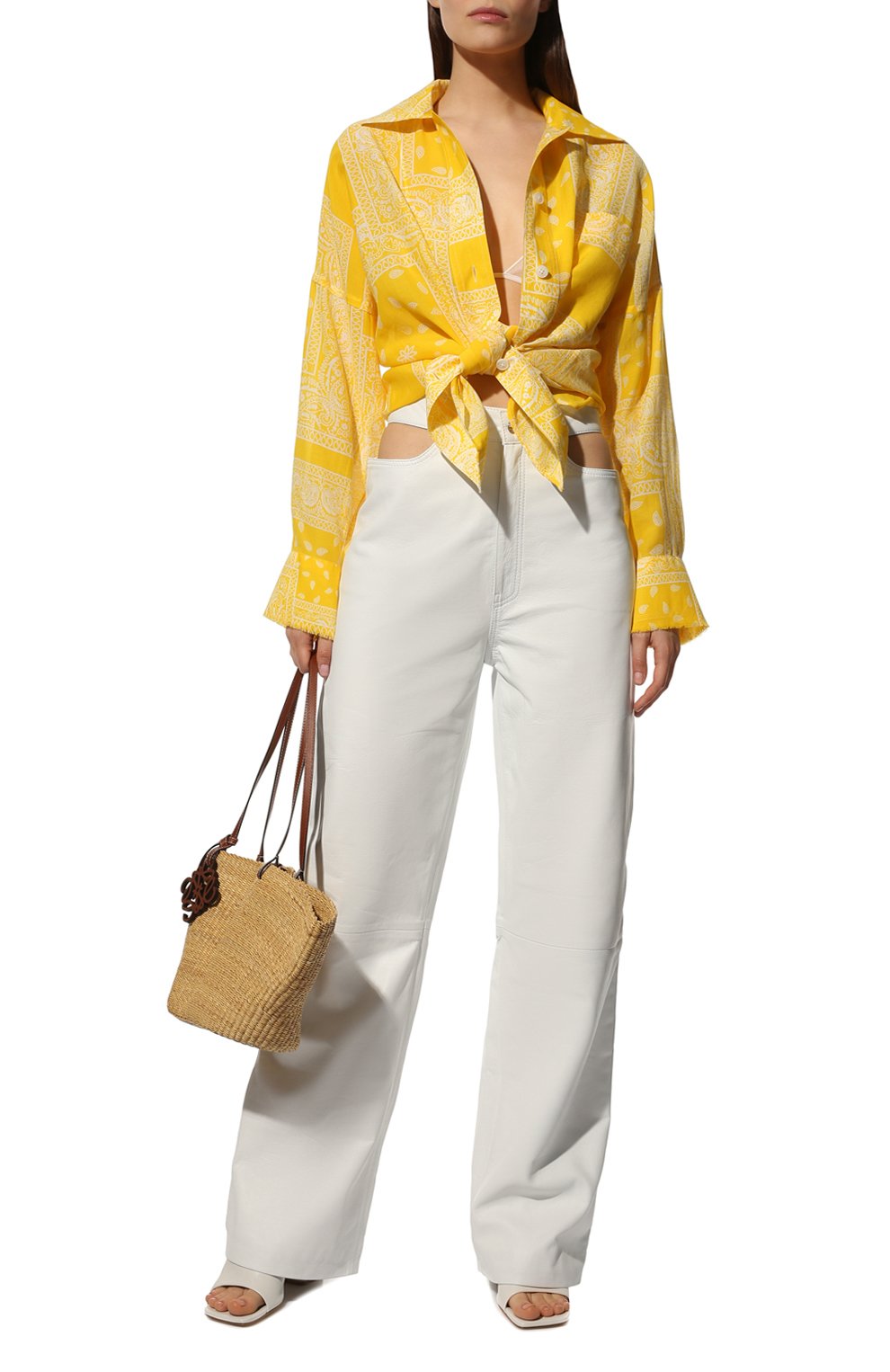 Рубашка из хлопка и шелка DESTIN, арт. D5S2/AMI BUTT0N BANDANA PATCH, фото 2