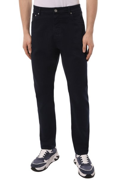 Джинсы leisure fit BRUNELLO CUCINELLI темно-синего цвета по цене 105500 руб., арт. M277PX1290, фото 3 Джинсы leisure fit BRUNELLO CUCINELLI, арт. M277PX1290, фото 3