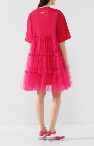 Хлопковое платье MSGM, арт. 2842MDA165 207498, фото 4