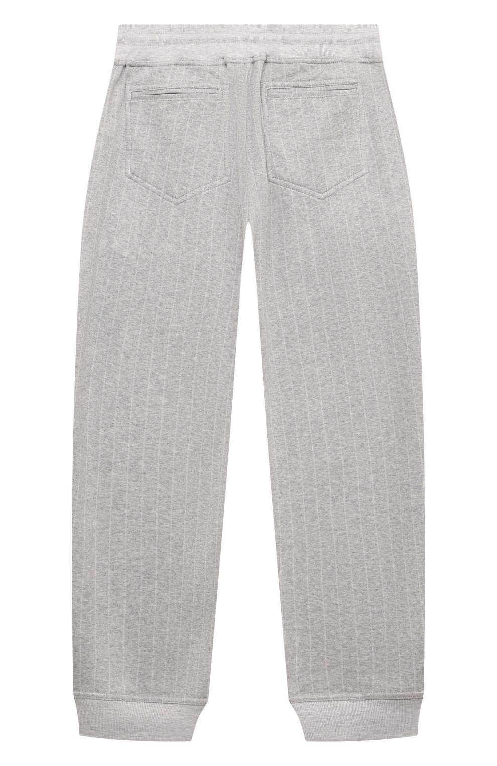 Хлопковые джоггеры BRUNELLO CUCINELLI светло-серого цвета по цене 55700 руб., арт. BM833E349C, фото 2 Хлопковые джоггеры BRUNELLO CUCINELLI, арт. BM833E349C, фото 2