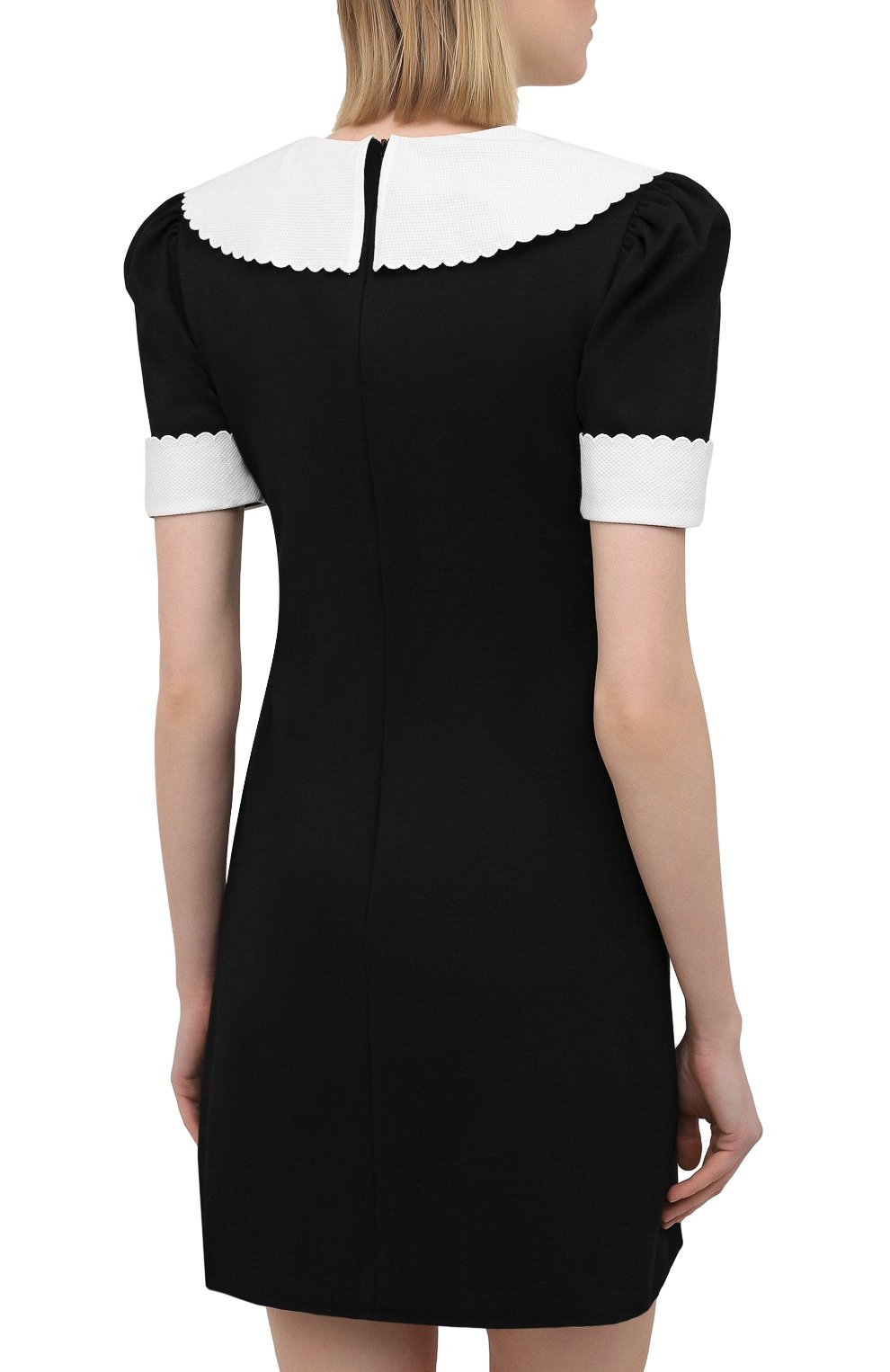 Платье из вискозы MIU MIU черного цвета по цене 99000 руб., арт. MJA816-1XE2-F0002, фото 4 Платье из вискозы MIU MIU, арт. MJA816-1XE2-F0002, фото 4