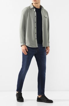 Мужские кожаные кеды HARRYS OF LONDON черного цвета, арт. NIMBLE TECH LEATHER/SUEDE | Фото 2 (Статус проверки: Проверено, Проверена категория; Подошва: Плоская; Материал внутренний: Натуральная кожа; Материал утеплителя: Без утеплителя; Стили: Классический; �Драгоценные камни: Проставлено; Материал сплава: Проверено, Проставлено; Материал внешний: Натуральная кожа; Кросс-КТ: Низкие)
