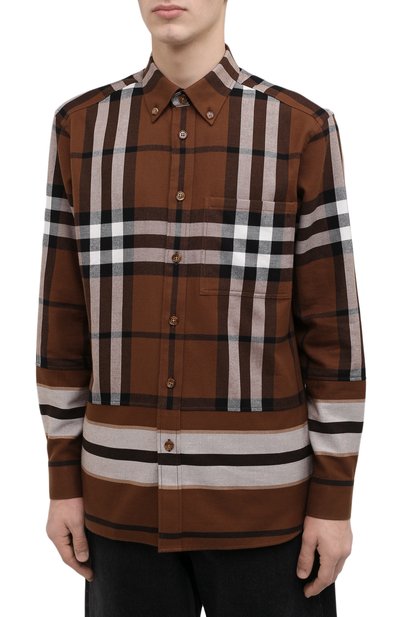 Хлопковая рубашка BURBERRY, арт. 8048675, фото 3