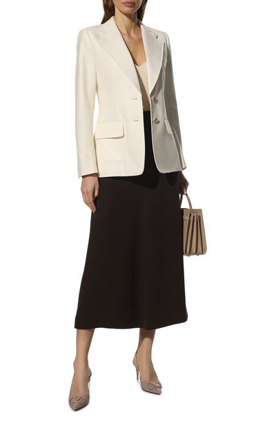 Кожаные туфли vlogo signature VALENTINO бежевого цвета по цене 69600 руб., арт. XW2S0R01/MZF, фото 2 Кожаные туфли vlogo signature VALENTINO, арт. XW2S0R01/MZF, фото 2