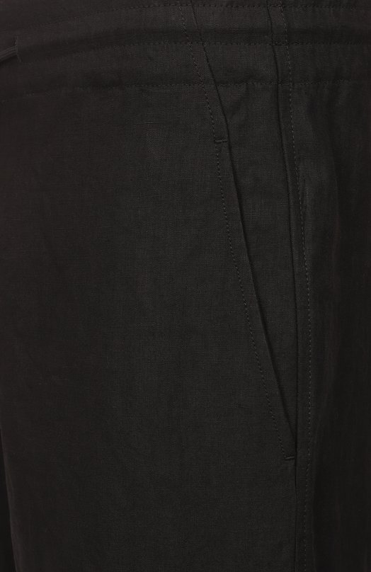 Льняные брюки Burberry 8106782 Чёрный  8106782 Фото 6
