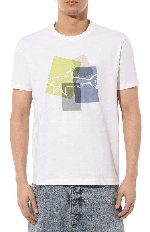 Хлопковая футболка Paul&Shark 24411073 Белый  24411073 Фото 3