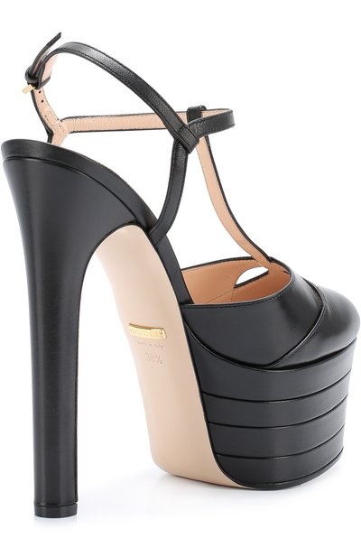 Кожаные босоножки angel на высоком каблуке и платформе GUCCI, арт. 421624/C9D00, фото 3