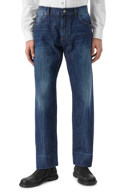 Джинсы classic DOLCE & GABBANA темно-синего цвета по цене 77700 руб., арт. GP05DD/G8KY8, фото 3 Джинсы classic DOLCE & GABBANA, арт. GP05DD/G8KY8, фото 3
