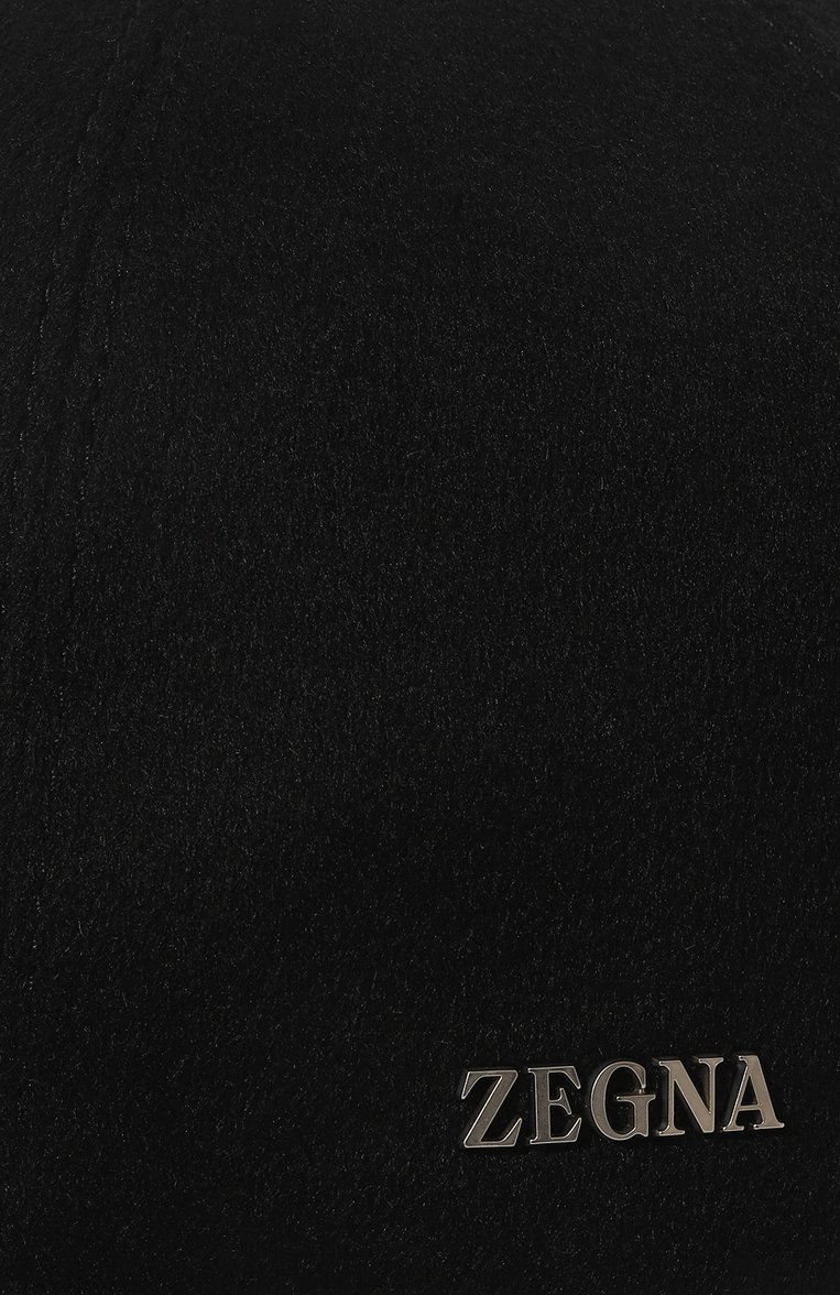 Мужская кашемировая бейсболка ZEGNA черного цвета, арт. E8I09H/B4B | Фото 4 (Материал: Кашемир, Шерсть, Текстиль; Нос: Не проставлено)