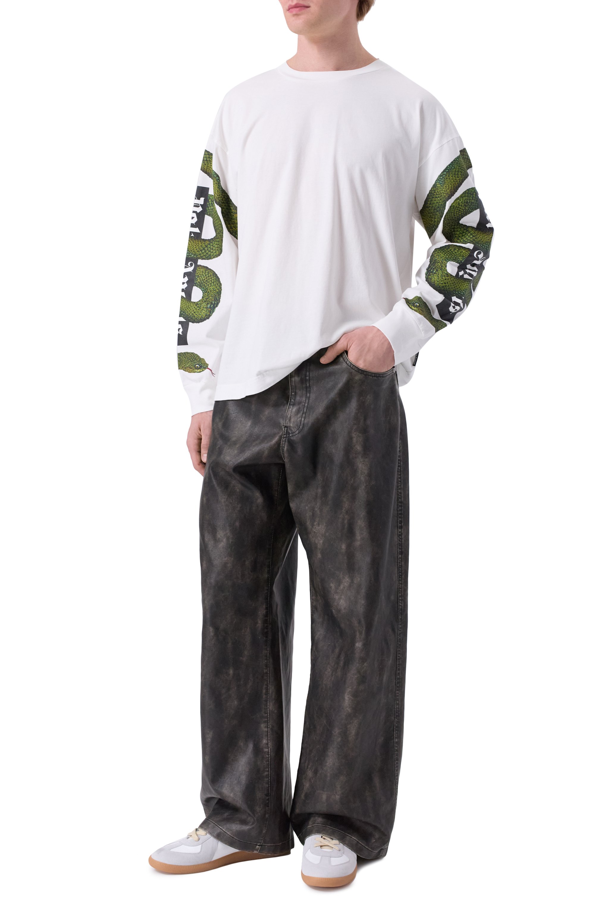 Хлопковый лонгслив PALM ANGELS, арт. PMAB058F25JER002, фото 2