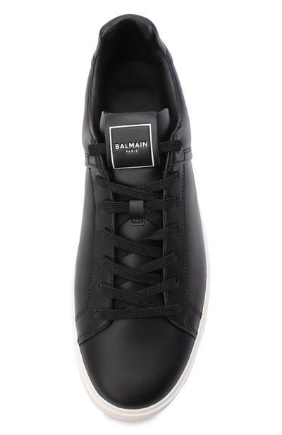 Кожаные кеды BALMAIN черно-белого цвета по цене 62250 руб., арт. VM1C244/LSMM, фото 5 Кожаные кеды BALMAIN, арт. VM1C244/LSMM, фото 5