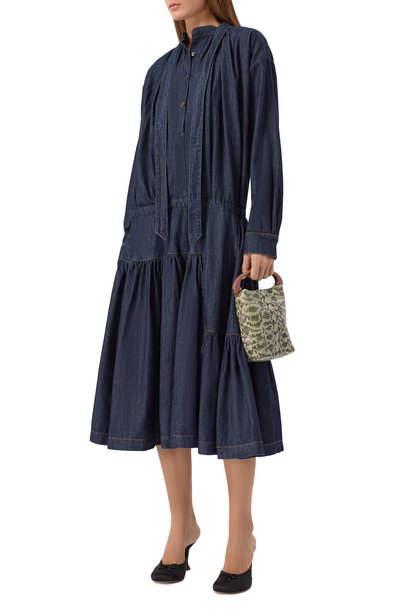 Джинсовое платье DRIES VAN NOTEN синего цвета по цене 114500 руб., арт. 131009/4402, фото 2 Джинсовое платье DRIES VAN NOTEN, арт. 131009/4402, фото 2