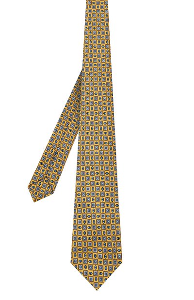 Шелковый галстук KITON желтого цвета по цене 31900 руб., арт. UCRVKLC01I90, фото 3 Шелковый галстук KITON, арт. UCRVKLC01I90, фото 3