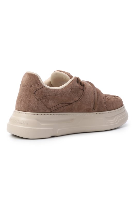 Замшевые кеды Emporio Armani EM005398/AF21561 Коричневый  EM005398/AF21561 Фото 4
