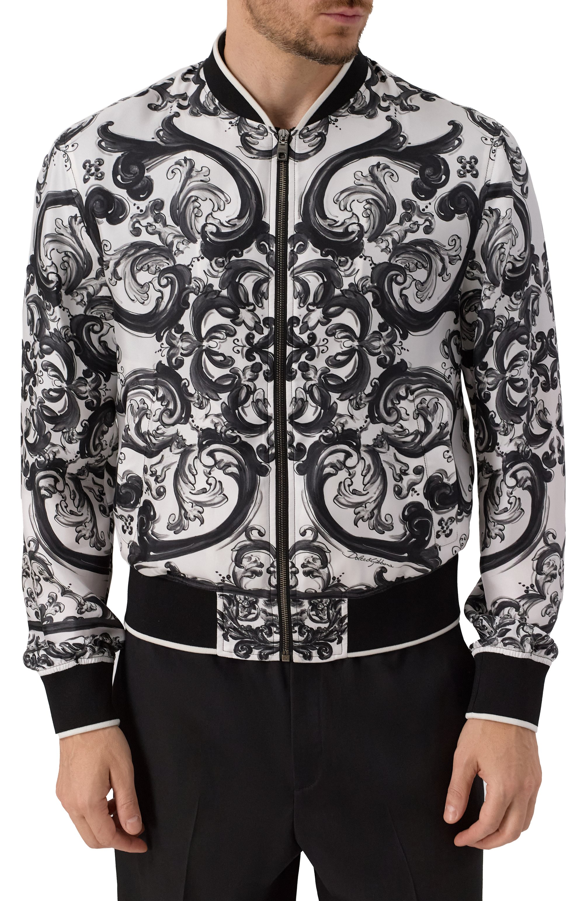 Шелковый бомбер DOLCE & GABBANA, арт. G9BLZT/HI1S6, фото 3