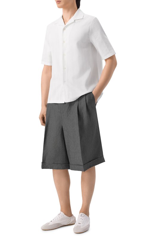 Льняные шорты Jacquemus 26ES0M00537/AW00810 Серый  26ES0M00537/AW00810 Фото 2