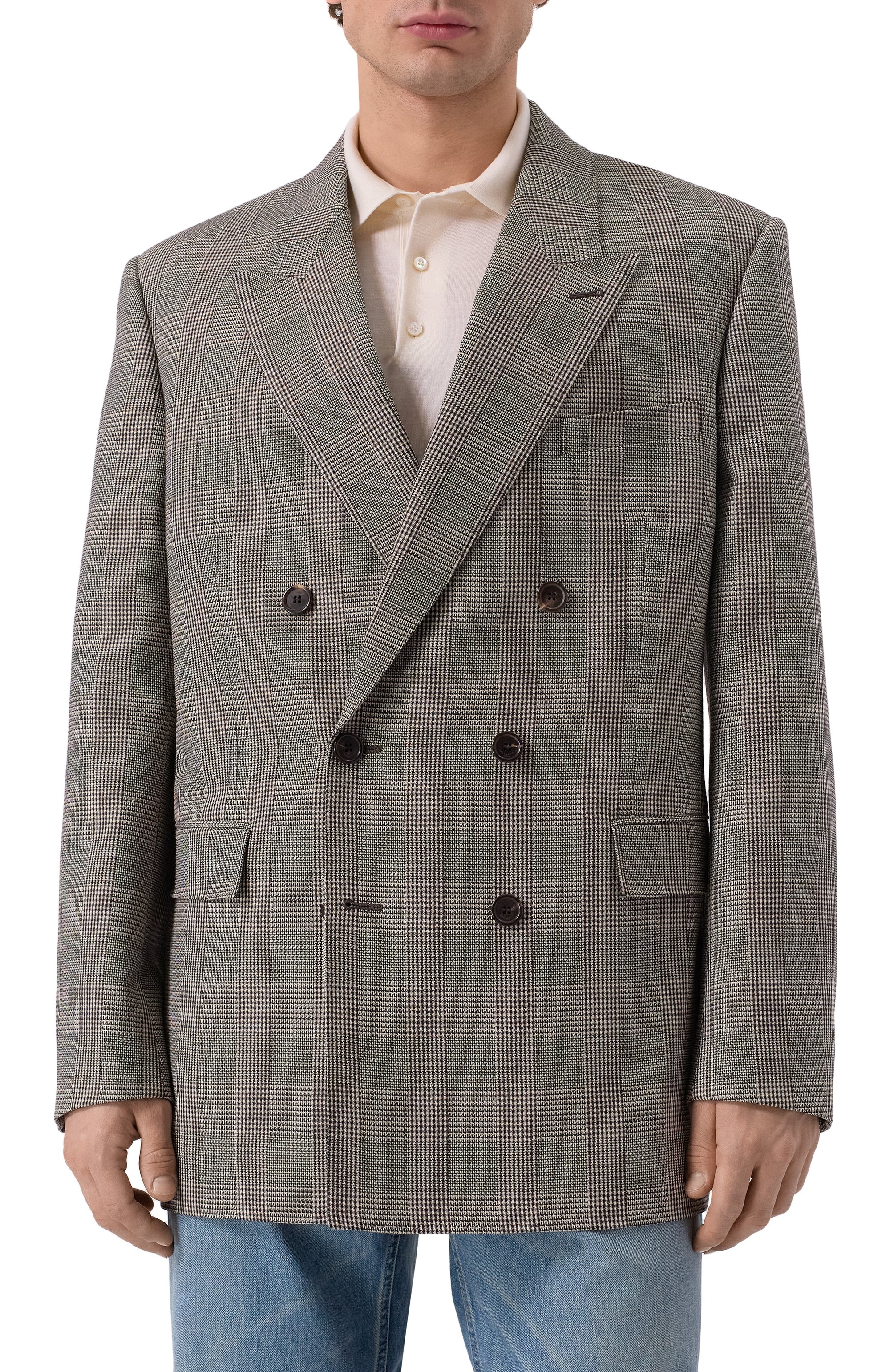 Шерстяной пиджак SAINT LAURENT, арт. 816394/Y2L41, фото 3