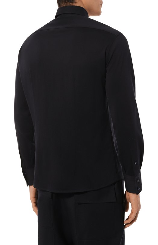 Хлопковая рубашка Brunello Cucinelli M0B136686 Синий  M0B136686 Фото 4