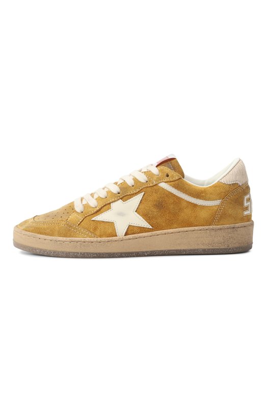 Замшевые кеды Ball Star Golden Goose Deluxe Brand GWF00117.F007473 Бежевый  GWF00117.F007473 Фото 4