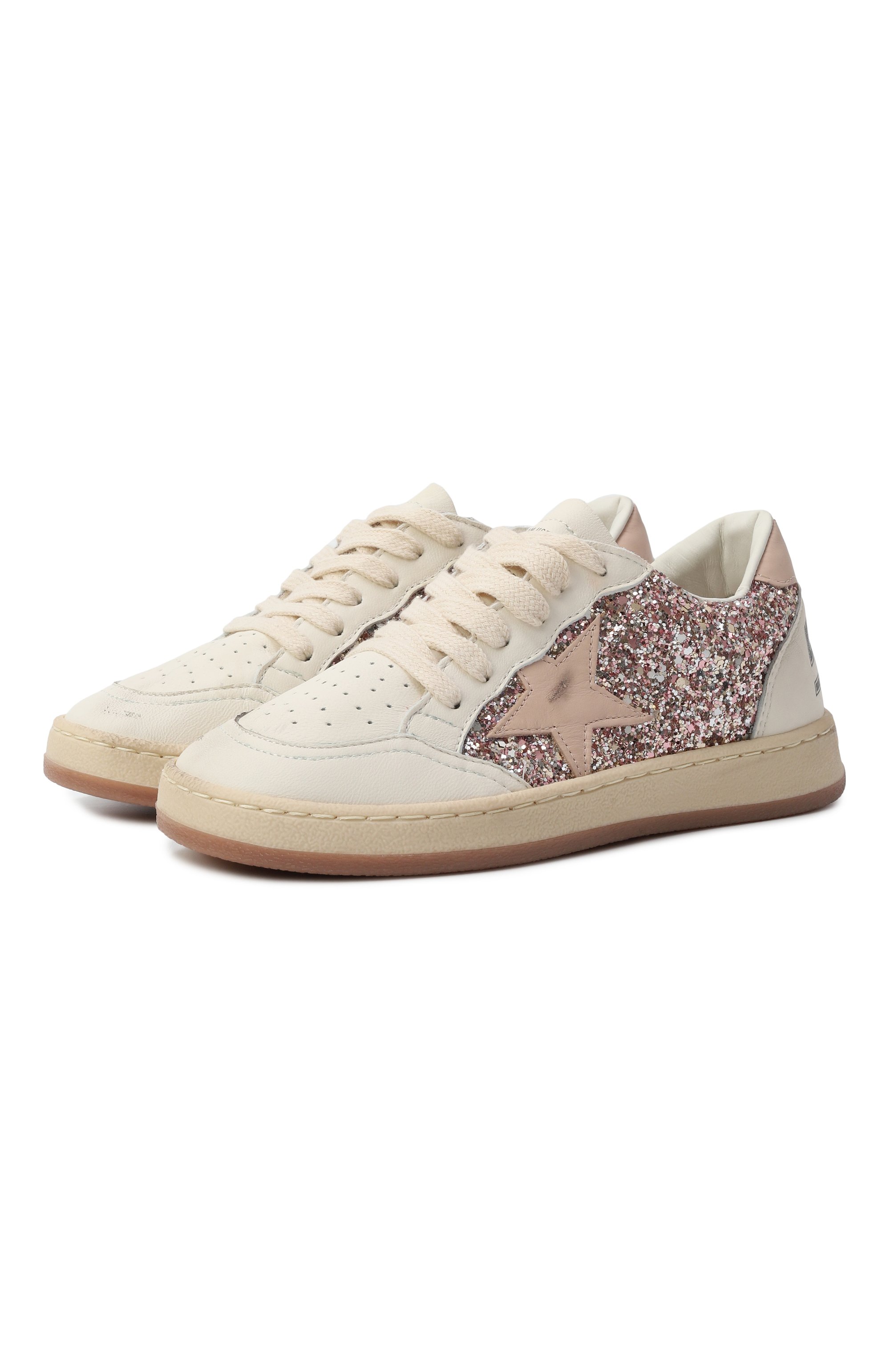 Комбинированные кеды ball star GOLDEN GOOSE DELUXE BRAND, арт. GYF00439.F006795, фото 1