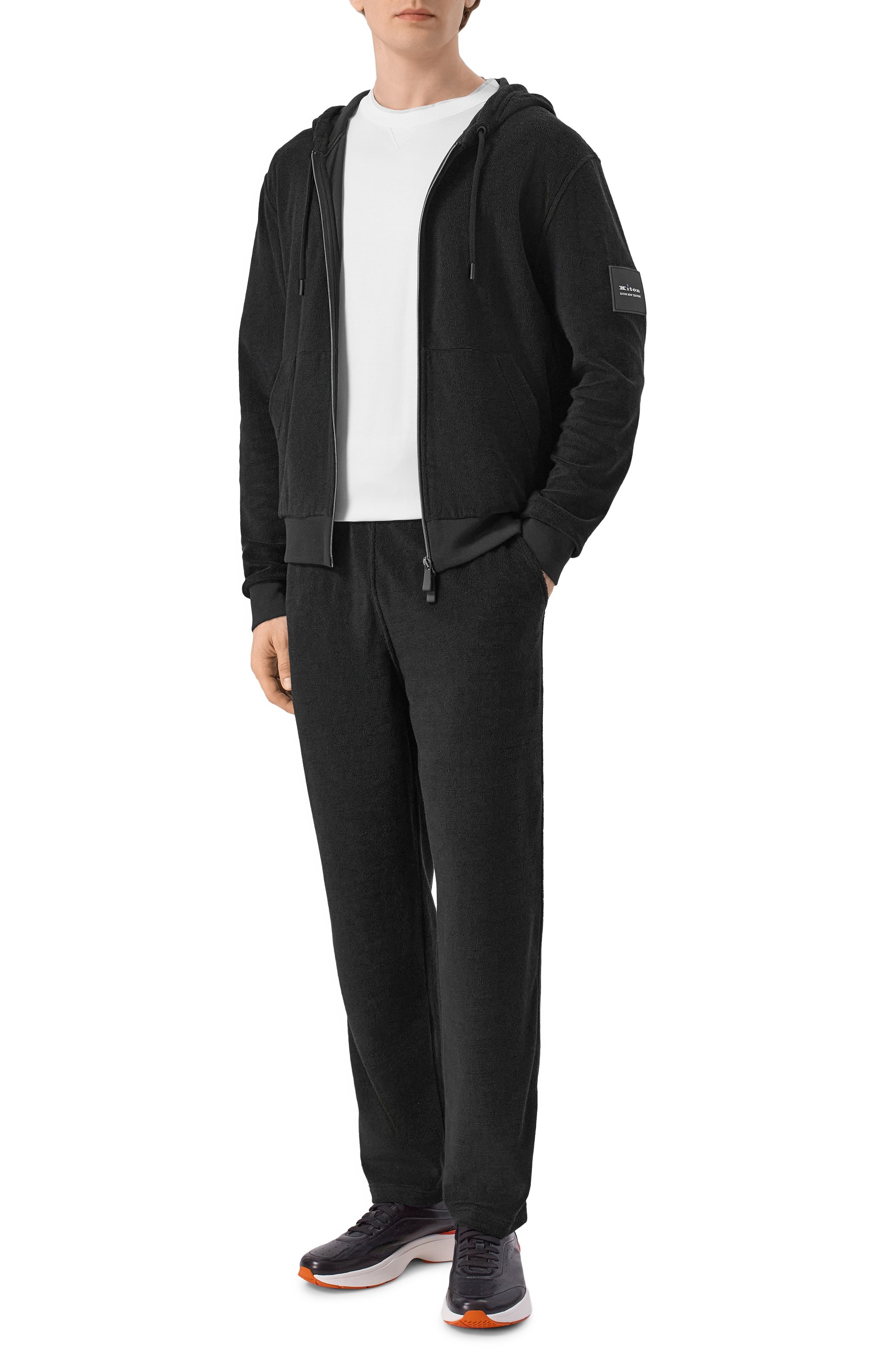 Хлопковые брюки KITON черного цвета по цене 99500 руб., арт. UMM0106, фото 2 Хлопковые брюки KITON, арт. UMM0106, фото 2