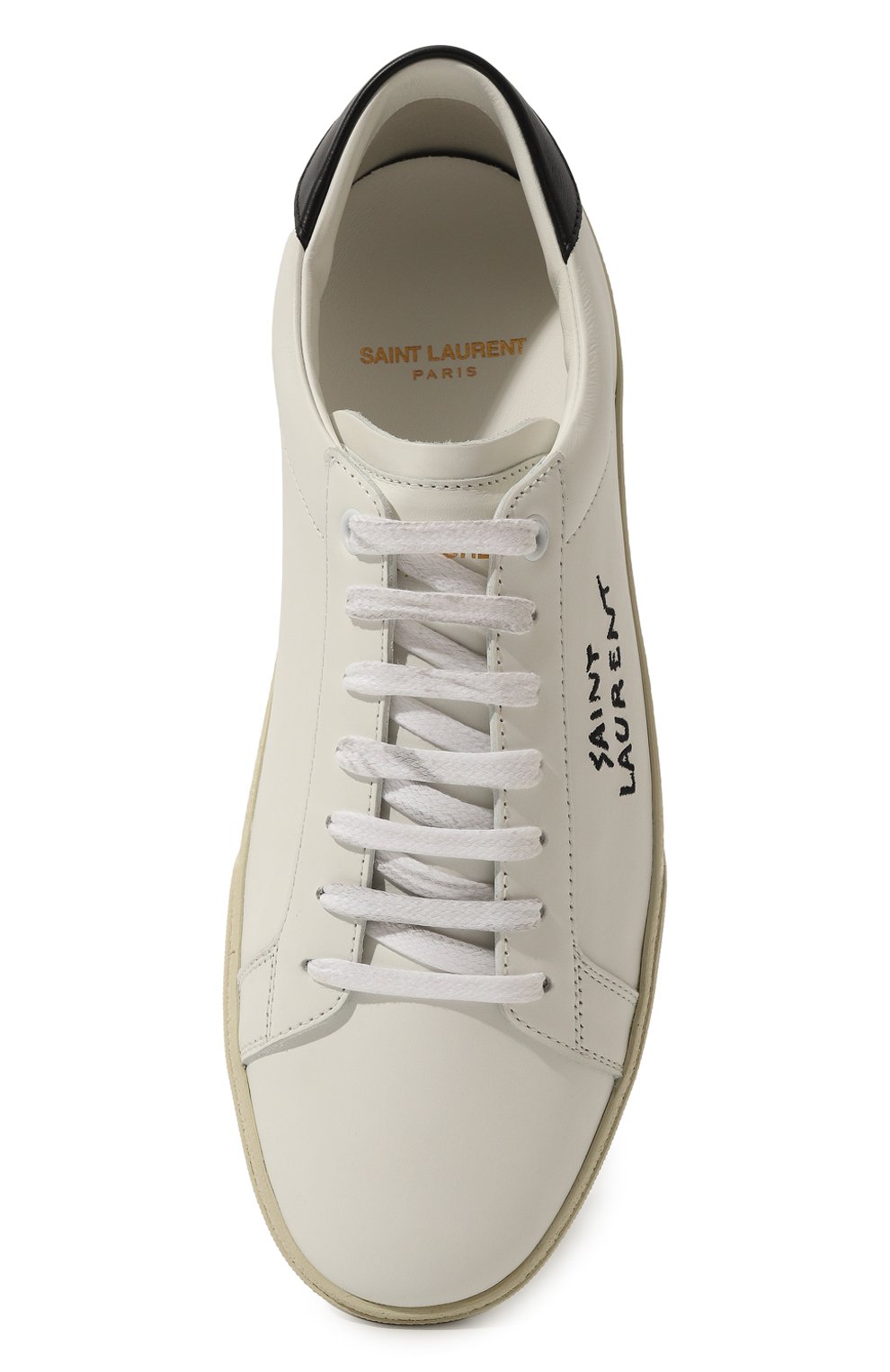 Кожаные кеды court classic sl/06 SAINT LAURENT, арт. 610685/AABEE, фото 4