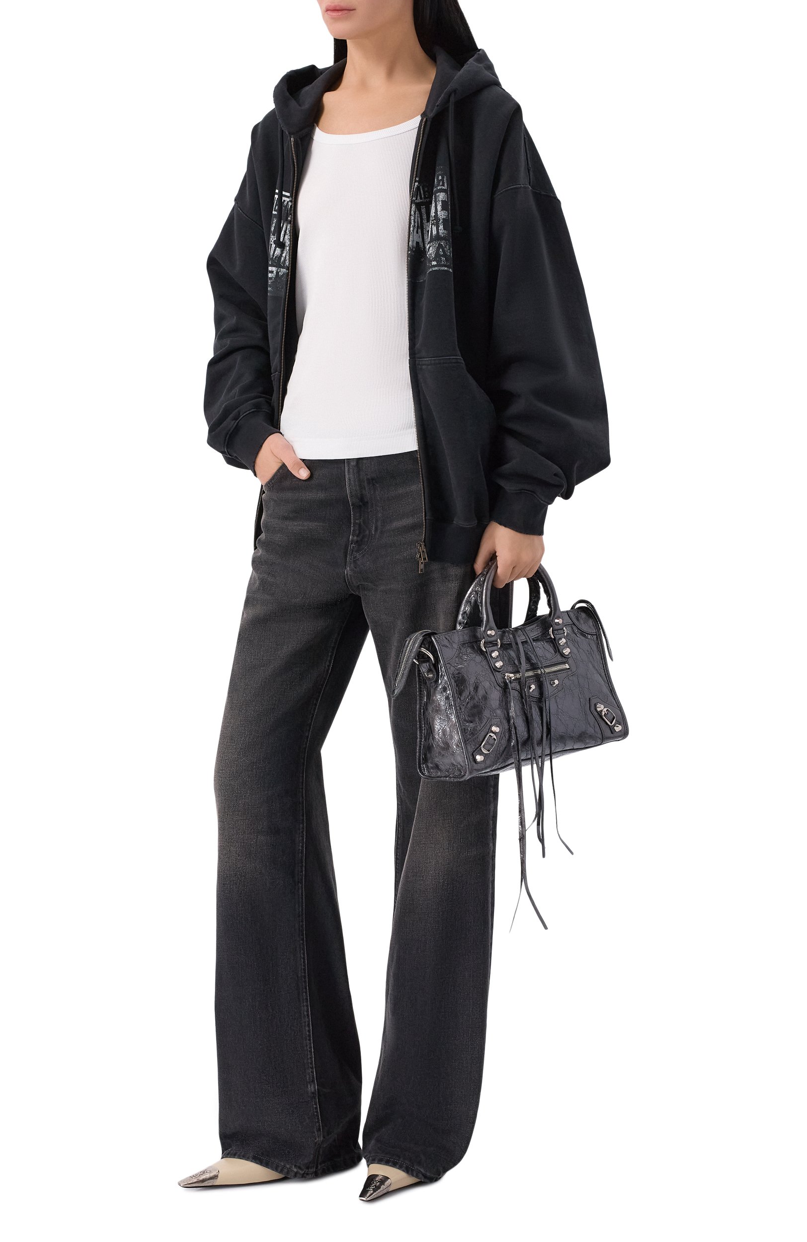 Сумка le city small BALENCIAGA темно-серого цвета по цене 357500 руб., арт. 865762/2AB4V, фото 3 Сумка le city small BALENCIAGA, арт. 865762/2AB4V, фото 3